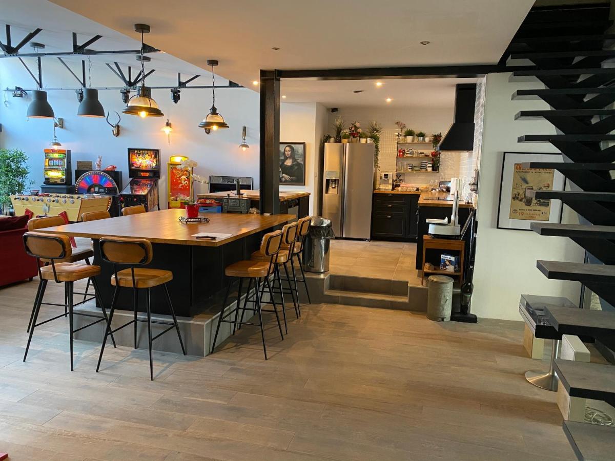 Loft Spa Reims-Fr 250M2 Privatifs, Piscine Interieure Chauffee, Spa Et Parking Ngoại thất bức ảnh